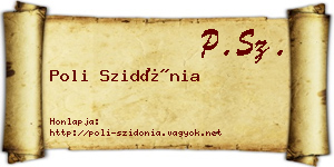 Poli Szidónia névjegykártya